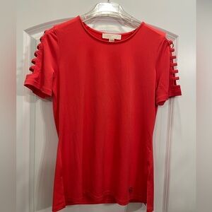 Michael Kors Vibrant Red Short Sleeve Top